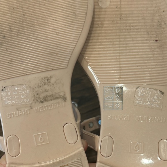 Stuart Weitzman Goldie Pearl Jelly Sandals size 7 blush pink nude - Picture 2 of 10
